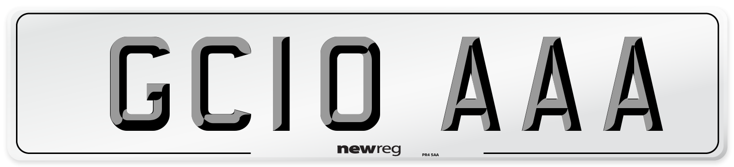 GC10 AAA Number Plate from New Reg